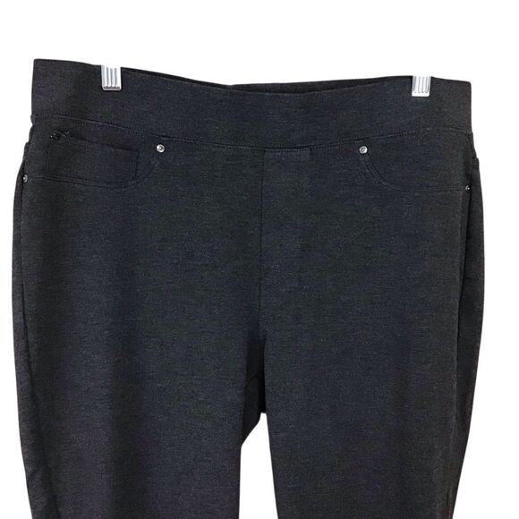 Seven7 Charcoal Gray Pull On Ponte Leggings L - Picture 2 of 11